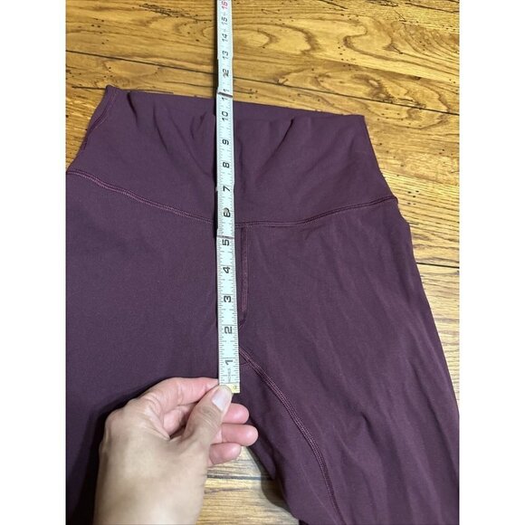 Lululemon Size 4 Wunder Train High Rise Tights 25" Burgundy LL95 - Picture 5 of 7